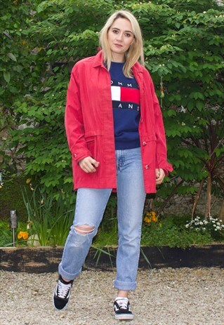 VINTAGE 90'S RED PARKA JACKET