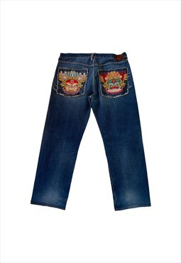 Red Monkey Company Embroidered Japanese Denim Jeans 