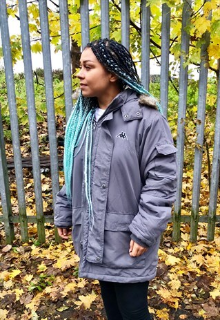 VINTAGE KAPPA ZIP THROUGH PARKA JACKET COAT