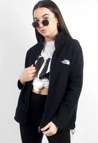 90'S RETRO BLACK FLEECE JACKET