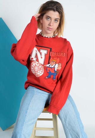 VINTAGE SWEATSHIRT WITH USA SPORTS PRINT