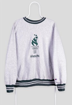 Vintage Champion Grey Sweatshirt Atlanta 1996 Reverse Weave