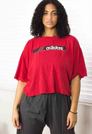 VINTAGE ADIDAS CROP TOP LOGO 90S XL 7.2