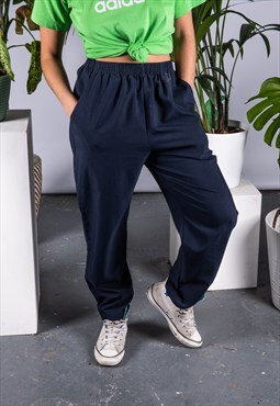Vintage High-waisted Trousers in Navy Blue