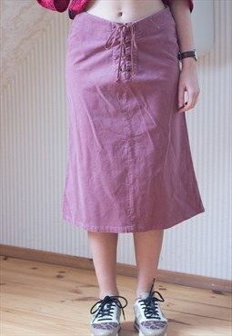 Dusky pink soft vintage skirt