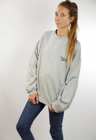 REEBOK SWEAT SHIRT / GREY / 90S REEBOK SWEATER