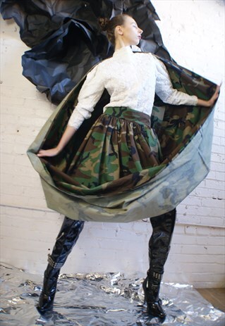 UNIQUE BALL GOWN MILITARY SKIRT