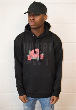 BLACK WILD ROSE HOODIE