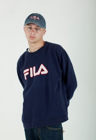 Y2K FILA SPELL OUT LOGO SWEATSHIRT