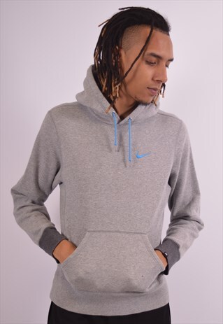 VINTAGE NIKE HOODIE JUMPER GREY