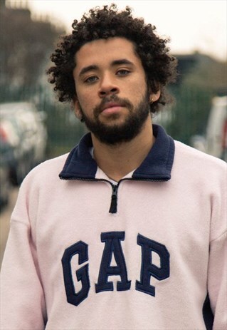 90S GAP FLEECE ZIP IN PALE PINK COLOURWAY