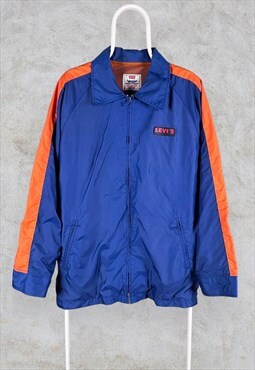 Blue Levi's Coach Jacket Orange Large
