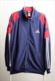 Vintage 90s Adidas Track Logo Jacket Navy Red Size XL