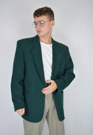 VINTAGE GREEN 80'S RAVE OVERSIZE BLAZER