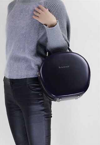 BLACK LEATHER CROSSBODY BAG