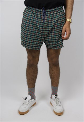 VINTAGE LACOSTE CHECK SWIM SHORTS