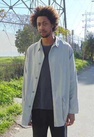 90S MINIMALIST CLASSIC GREY UNLINED CHORE BARN JACKET LARGE