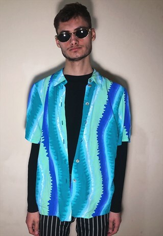 VINTAGE COLORFUL MARBLE STRIPED SHIRT
