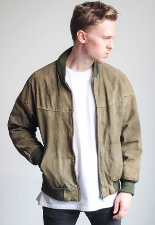 VINTAGE SUEDE BOMBER JACKET
