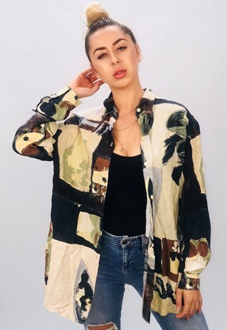 VINTAGE OVERSIZED PATTERN SHIRT