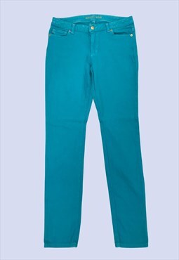 Michael Kors Blue Jeans Womens UK10 Skinny Fit High Waisted