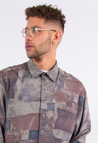 90'S VINTAGE CRAZY PATTERN SHIRT