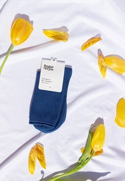 Royal Blue Colour Block Socks