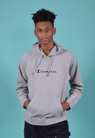 VINTAGE CHAMPION HEATHER GREY HOODIE
