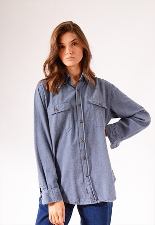 VINTAGE FLANNEL SHIRT GREY-BLUE