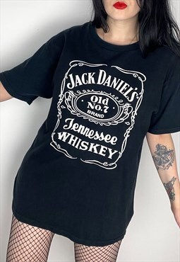 Jack Daniels Graphic Logo T-Shirt in black Size large