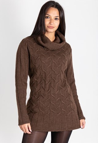 VINTAGE 80S WINTER CABLE KNIT JUMPER / S8737