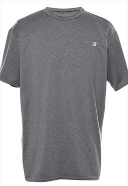 Vintage Starter Grey Plain Sports T-shirt - XL