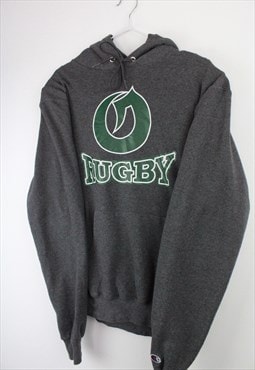 Vintage Champion ECO Rugby Grey Hoodie S