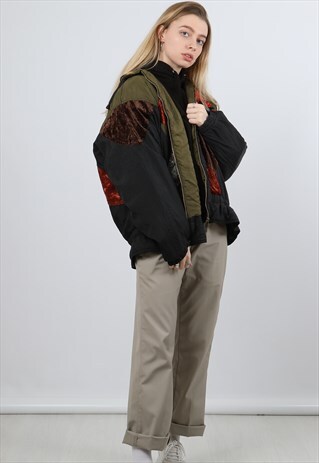 VINTAGE MEDIUM GREEN PADDED JACKET