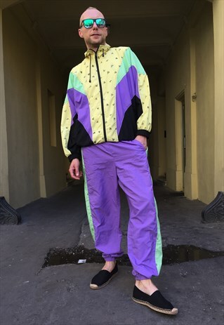 VINTAGE 90' OLDSCHOOL COOL UNISEX RAINBOW TRACKSUIT