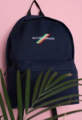 G&G UNISEX NAVY MULTI LINES RUCKSACK