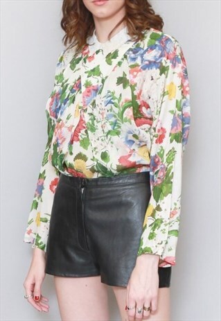 VINTAGE 1990'S FLORAL LOOSE FIT SMOCK TOP