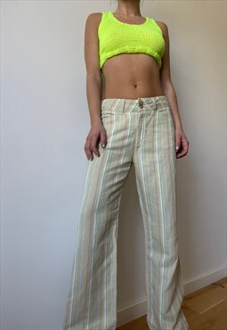 Vintage With Tags Maxi Stripped Trousers