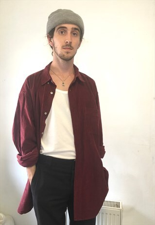VINTAGE RED CORD CORDUROY SHIRT