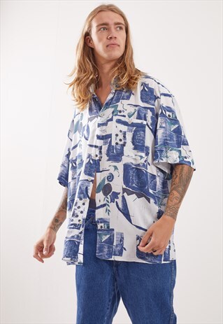 VINTAGE PATTERNED FESTIVAL SHORT SLEEVE SHIRT