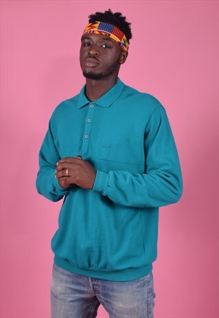 GREEN PATAGONIA COLLARED PULLOVER