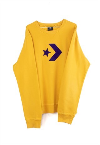 VINTAGE CONVERSE SWEATSHIRT IN YELLOW XL