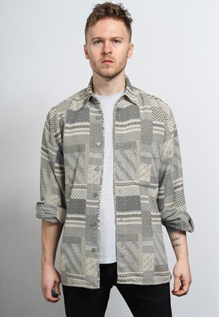 VINTAGE AZTEC PATTERNED SHIRT