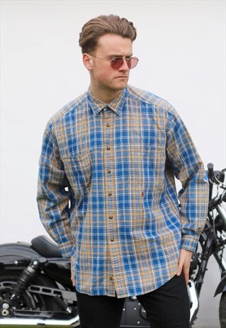 TOMMY HILFIGER USA VINTAGE PLAID CHECK SHIRT