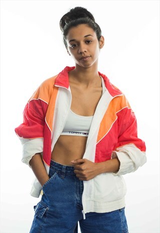 VINTAGE REEBOK LOGO WINDBREAKER JACKET 90S M 12.3