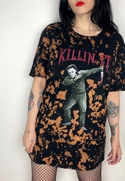 Michael Myers Halloween Bleached custom horror t-shirt