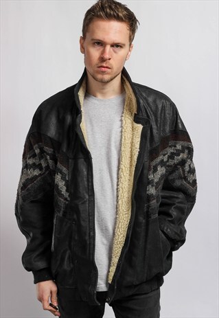 VINTAGE AZTEC SHERPA JACKET