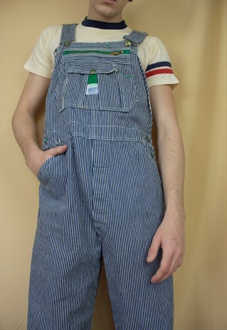 STRIPED DUNGAREES