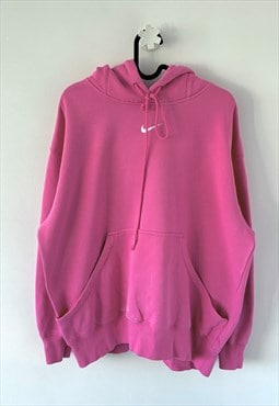 Retro Nike pink centre logo pullover hoodie small 