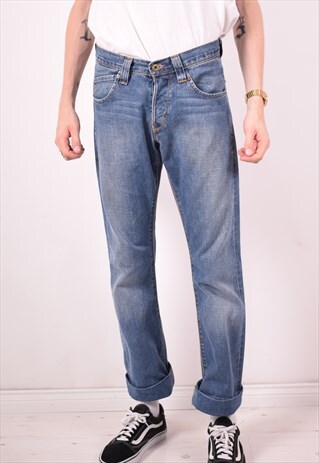 LEE MENS VINTAGE JEANS W30 L31 BLUE 90S